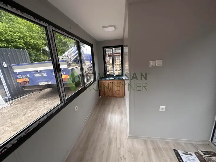 40 mm taş yünü izolasyonlu güvenlik kabini iç mekan