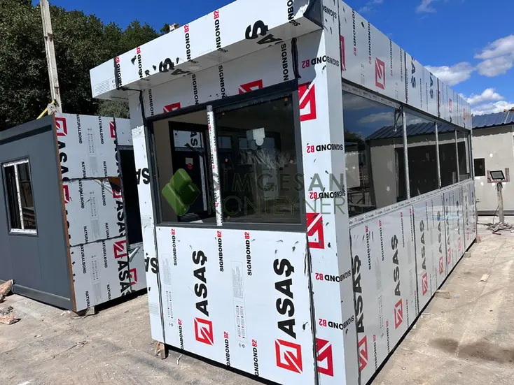 2x6 güvenlik kulübesi füme ısıcamlı alüminyum doğrama sürgülü pencere detayı
