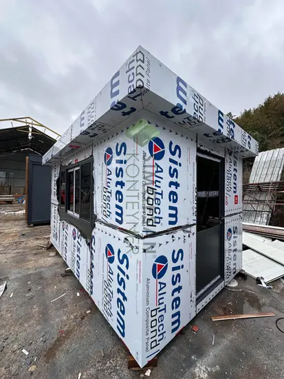 250x400 kompozit güvenlik kabini dış görünüm