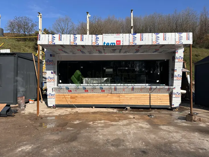 300x600 cafe konteyner veranda tasarımı