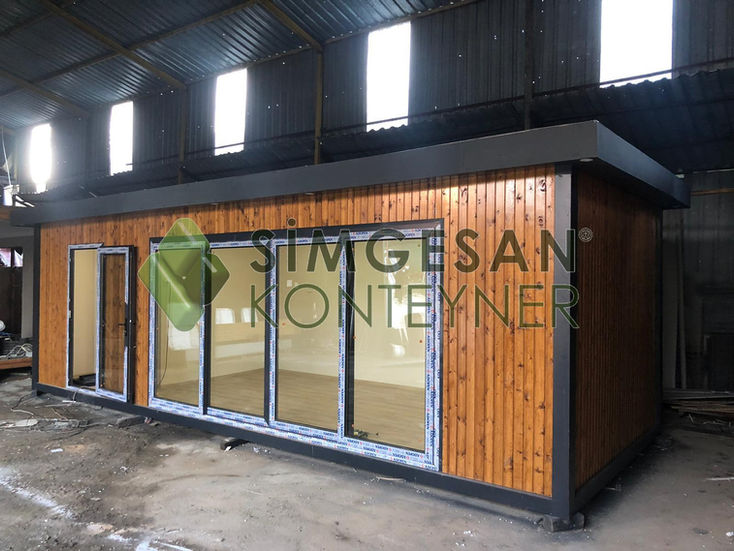 3x7 doğal ahşap konteyner dış görünüm