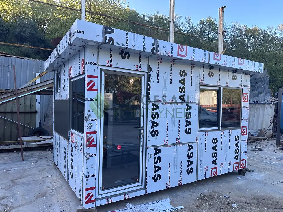3x4 kompozit güvenlik kabini dış görünüm
