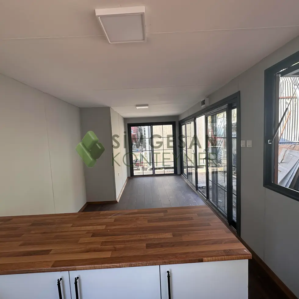 Açık hava satış pencereli kafe konteyner