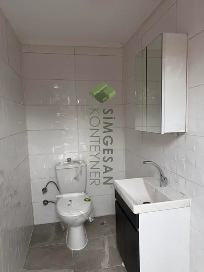 WC ve mutfak opsiyonlu güvenlik kulübesi iç alan