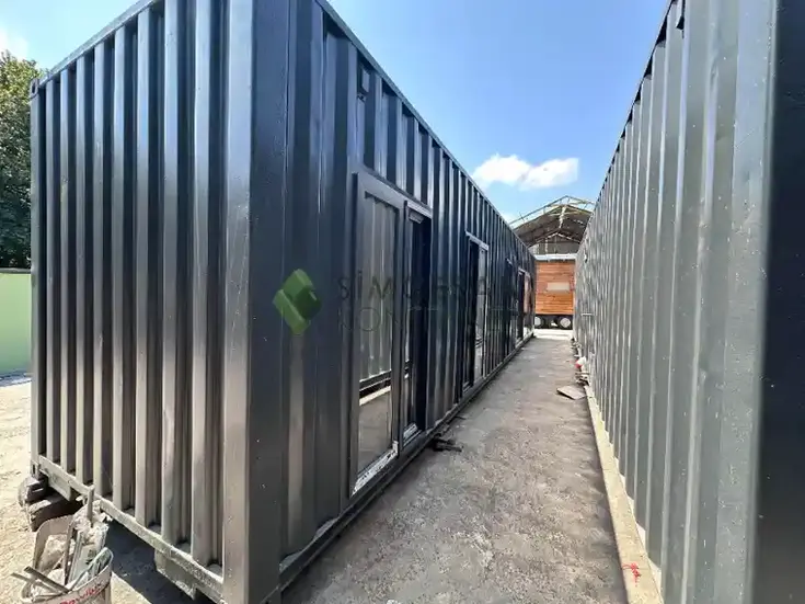 40ft HC modifiye yük konteyneri ev dış cephe modern tasarım