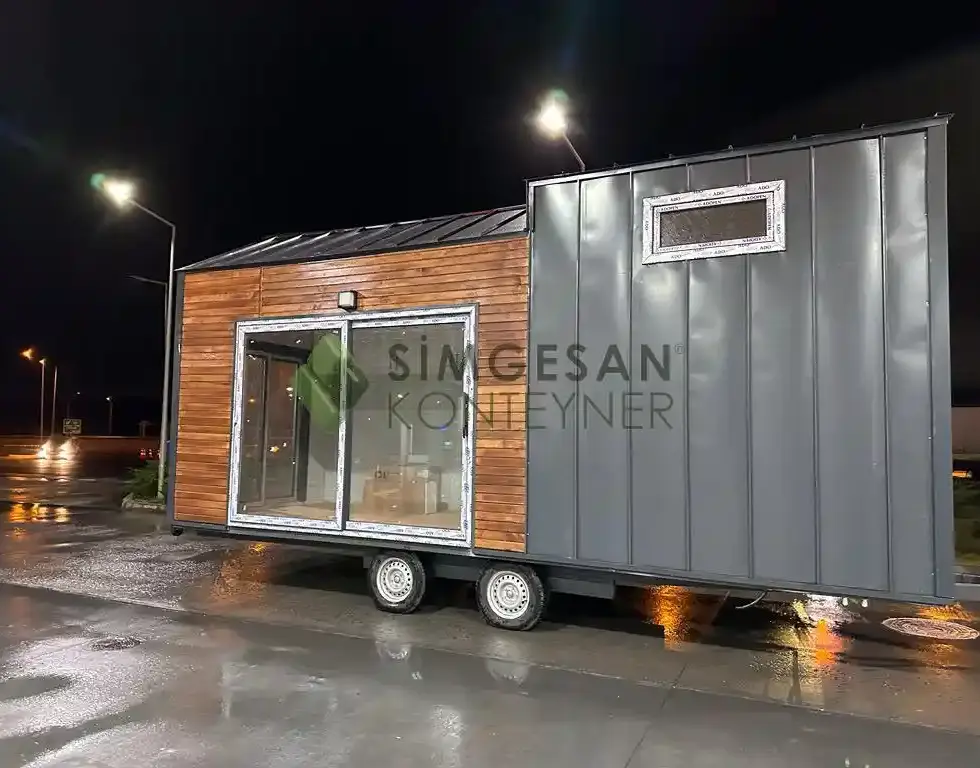 Simgesan 250x700 loft tiny house dış cephe ahşap kaplama