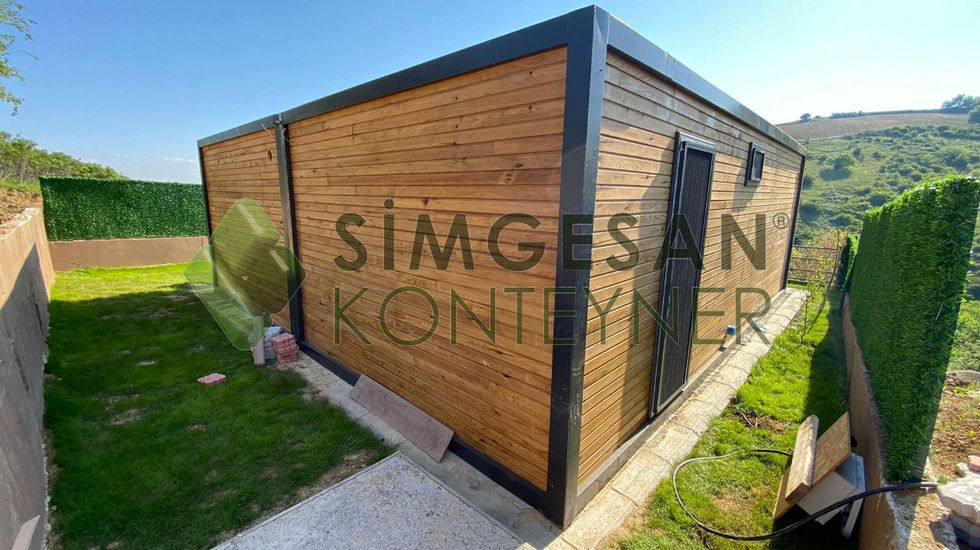 Doğayla uyumlu modern ahşap konteyner ev tasarımı