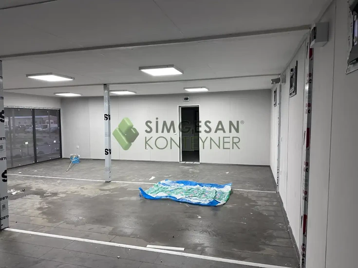 Alüminyum doğrama pencereli kafe konteyner