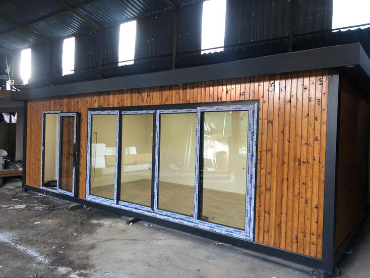 3x7 ahşap konteyner ev dış cephe görseli