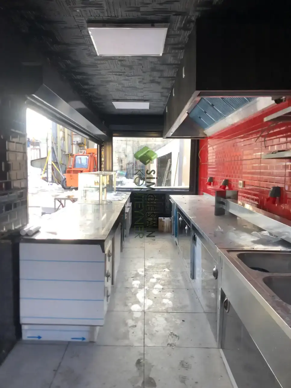 Mobil kafe konteyneri 250x700 ölçüleri