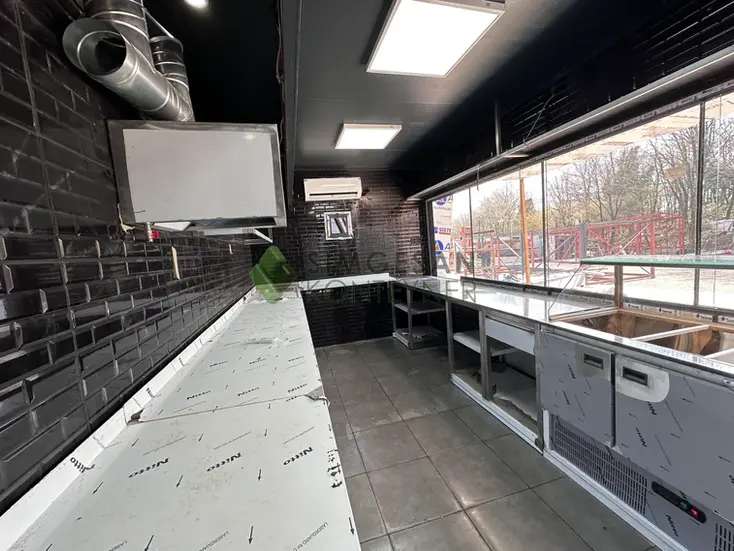 Kafe konteyner mutfak tezgah düzeni