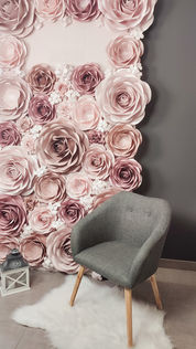 Mur de fleurs en papier