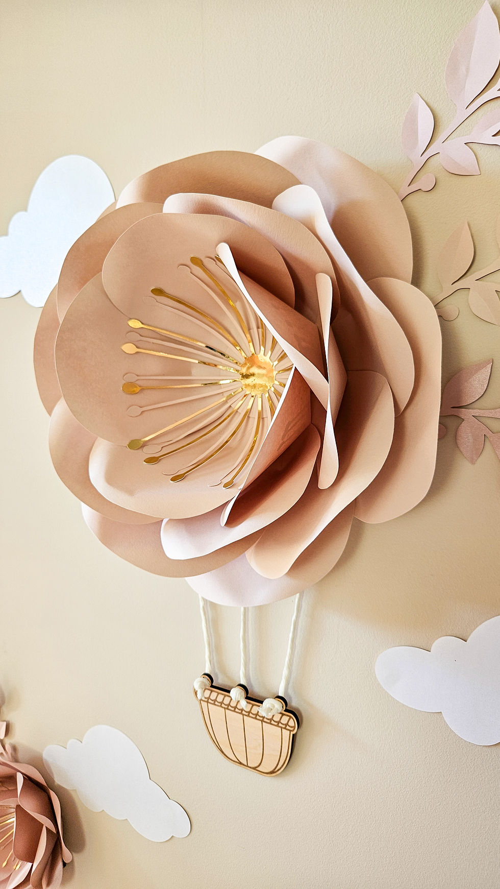 Miniature : Duo Montgolfleurs (rose coeur pistils)