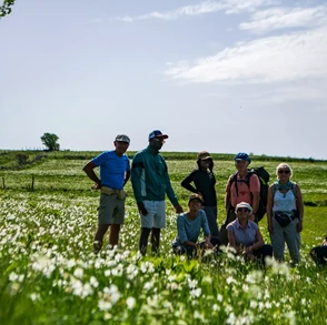 randonnée en groupe aubrac