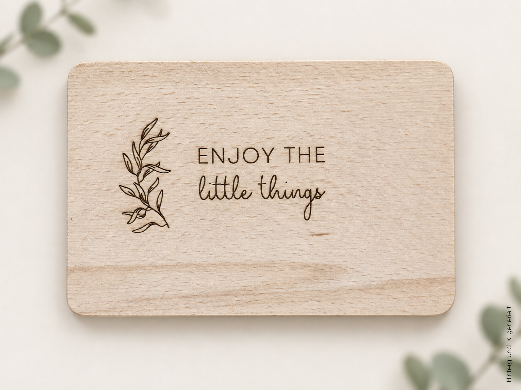 Holzbrett mit Gravur "Little Things"