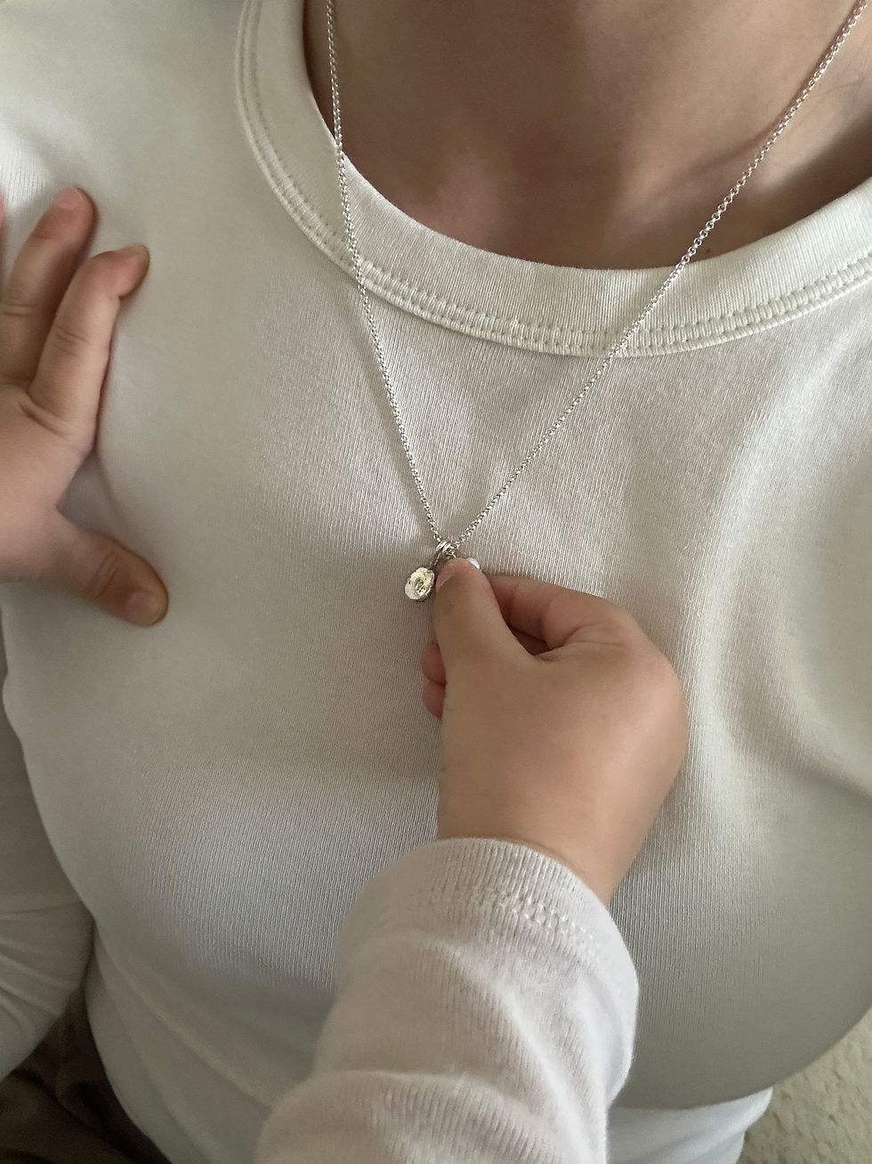 Miniature : Collier | Pépite perlée | 2 initiales