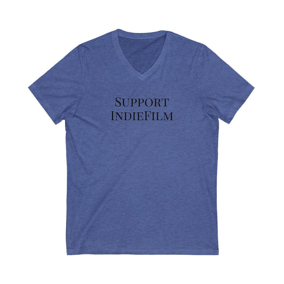 Thumbnail: Zaxel Productions Support IndieFilm Unisex Jersey Short Sleeve V-Neck Tee