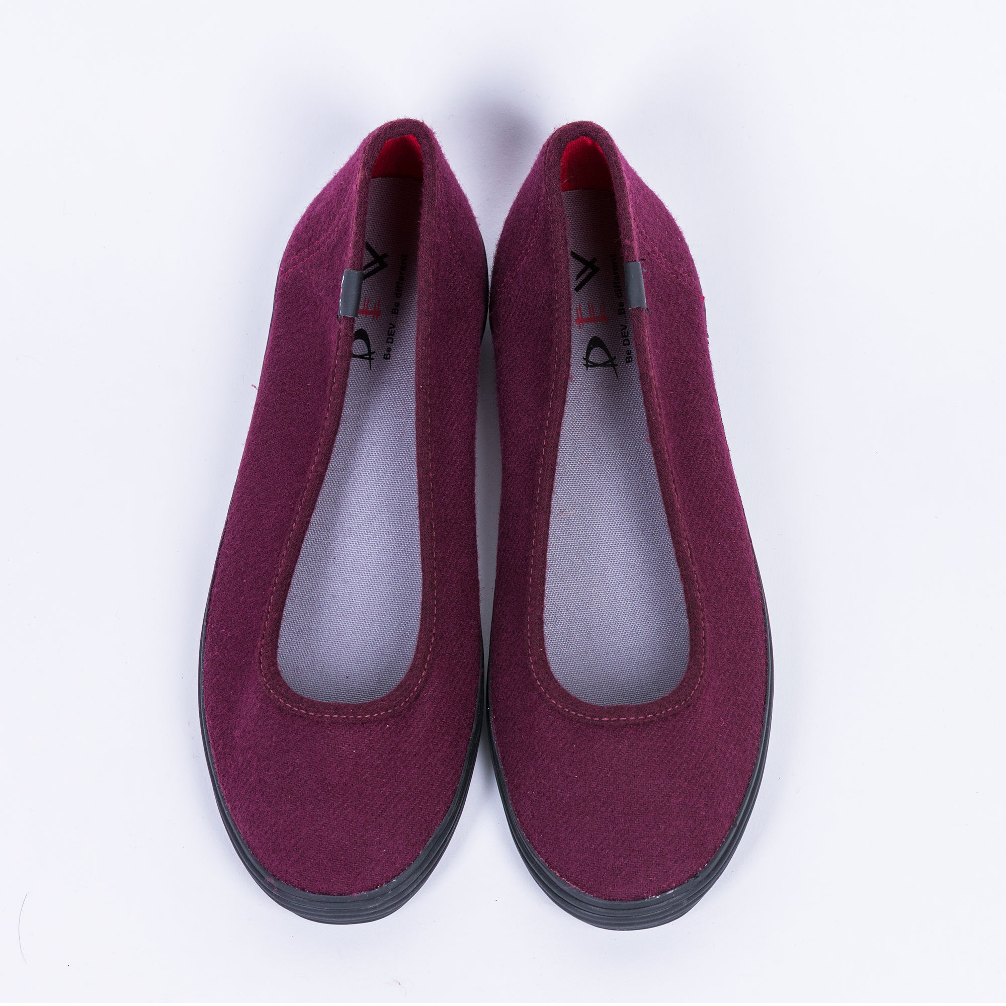 DEV : Bella, Casual ballerina flats - Red