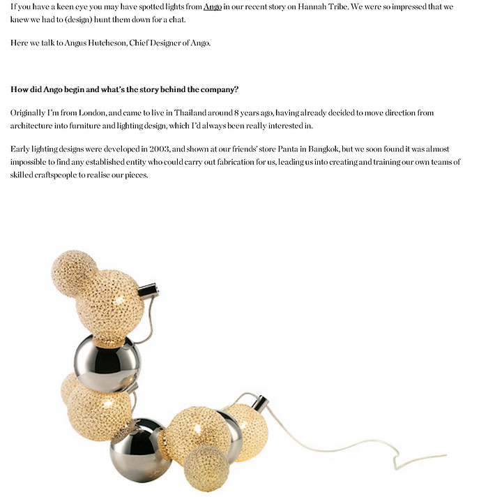 Handcrafted lighting for home