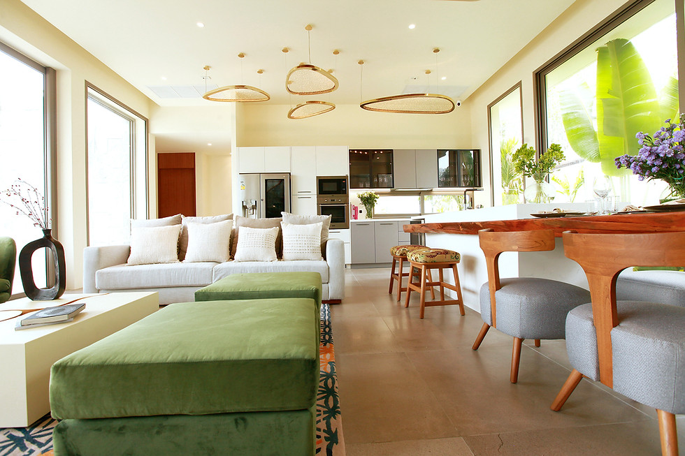 Lighting for kitchen area and living room in Garden Atlas PHuket