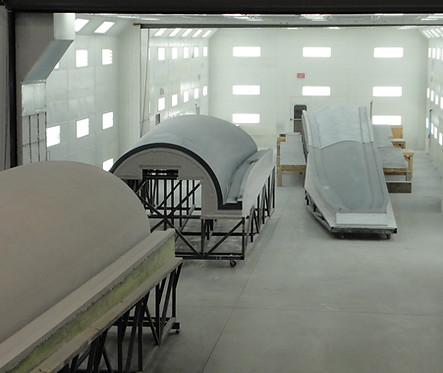 Wing and body parts for airplanes interior or exterior parts