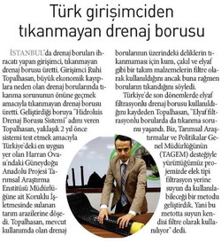 Milli Buluş Drenaj Borusu