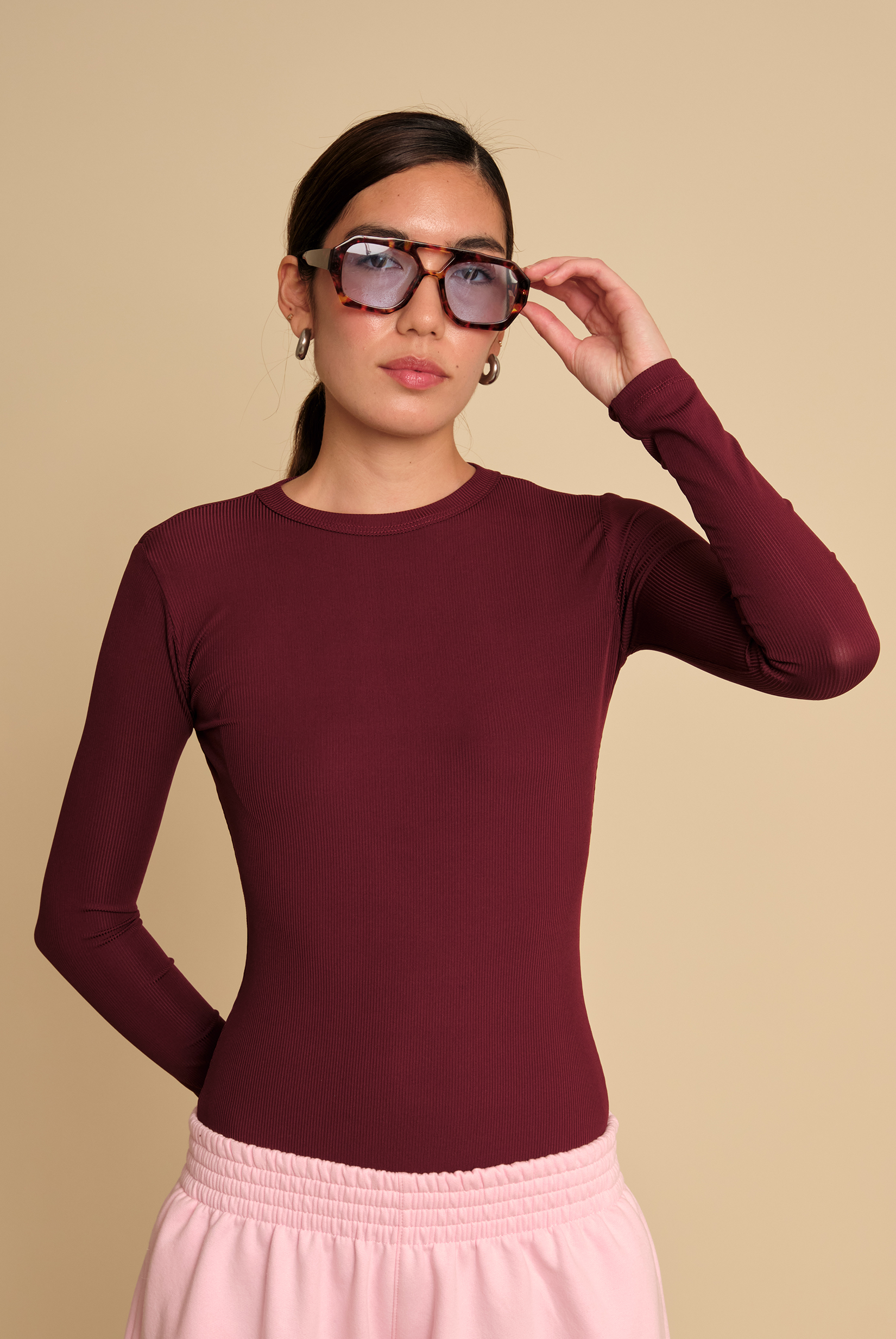 TOP LARGUE HIGH STRECH BURGUNDY