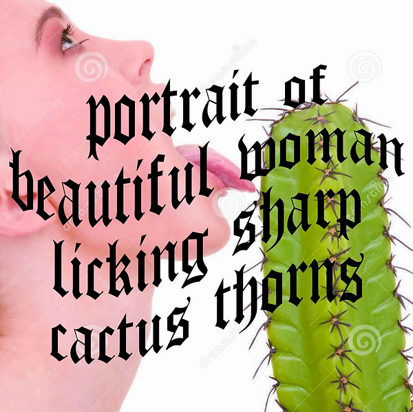 portrait of a beautiful woman llicking s