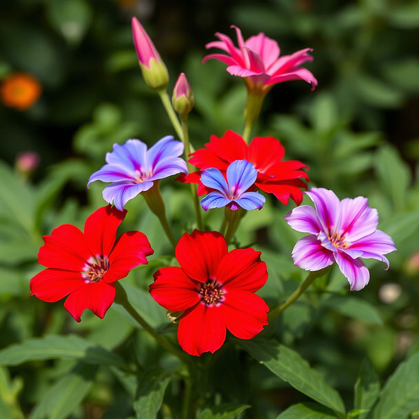 beautiful red pink and blue flowers.jpg