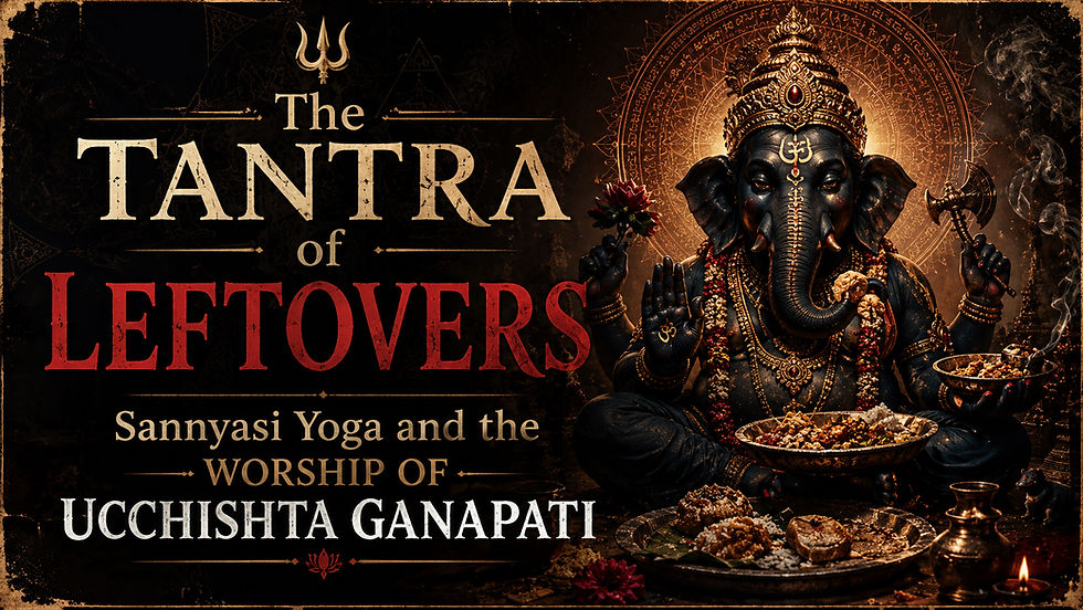 The Tantra of Leftovers: Sannyasi Yoga and the Worship of Ucchishta Ganapati