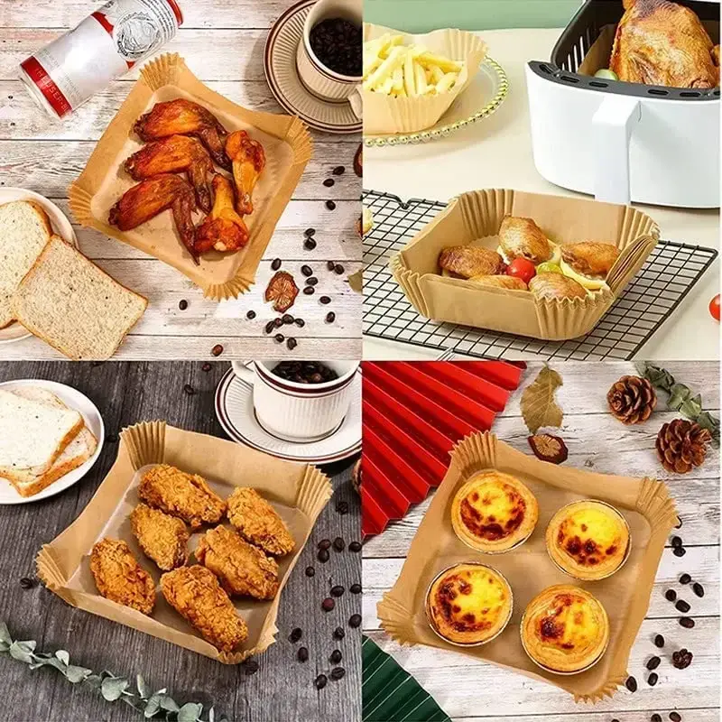 Miniatura: Extra Large Thickened Air Fryer Accessories Airfryer Baking Paper Disposable Pap