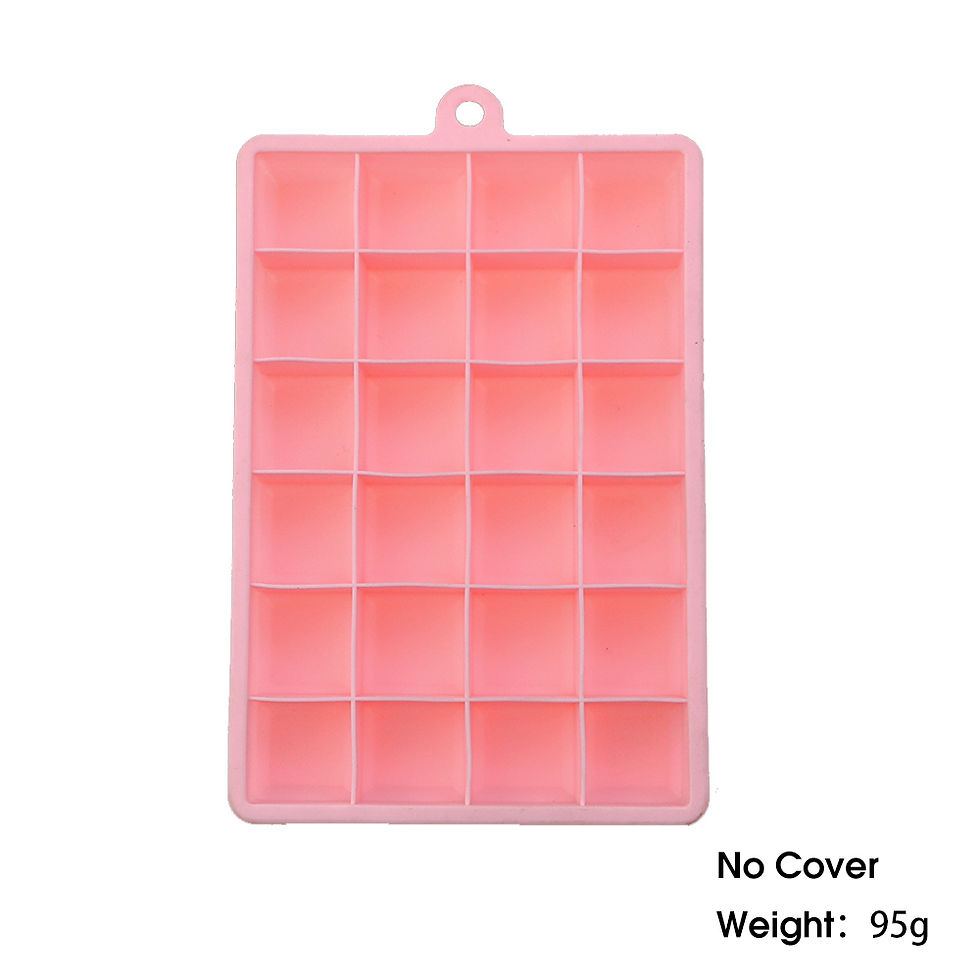 Miniatura: With Lid /No Lid 24-hole Silicone Ice Tray Square Box Auxiliary Food Puree Chees