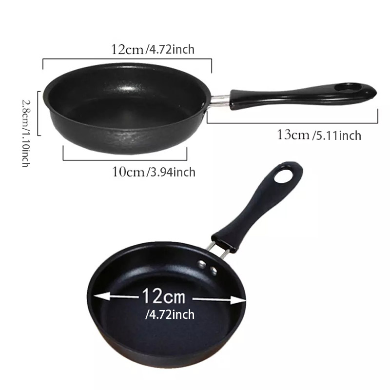Miniatura: B 1 Peça De Omelete Antiaderente Para Panqueca Mini Fry Pan