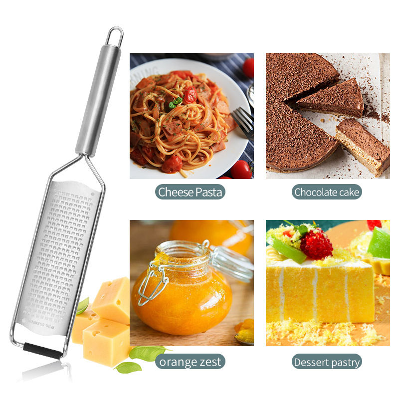 304 Stainless Steel Tube Handle Cheese Grater Lemon Grater Shredder Kitchen Chee