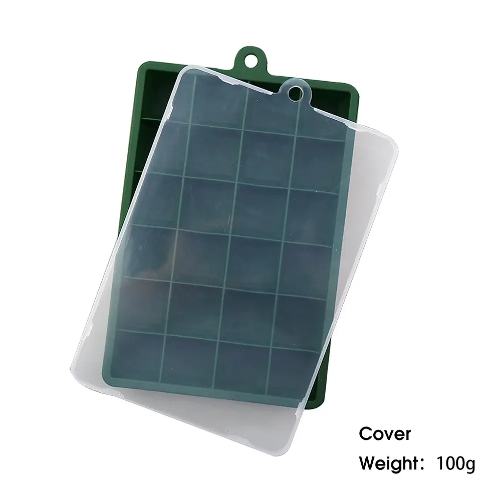 Miniatura: With Lid /No Lid 24-hole Silicone Ice Tray Square Box Auxiliary Food Puree Chees