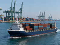Autonomous inter-terminal container feeder vessel operating in the Port of Singapore