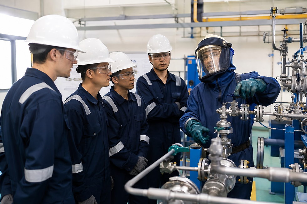 Seafarers learning safe handling of alternative marine fuels
