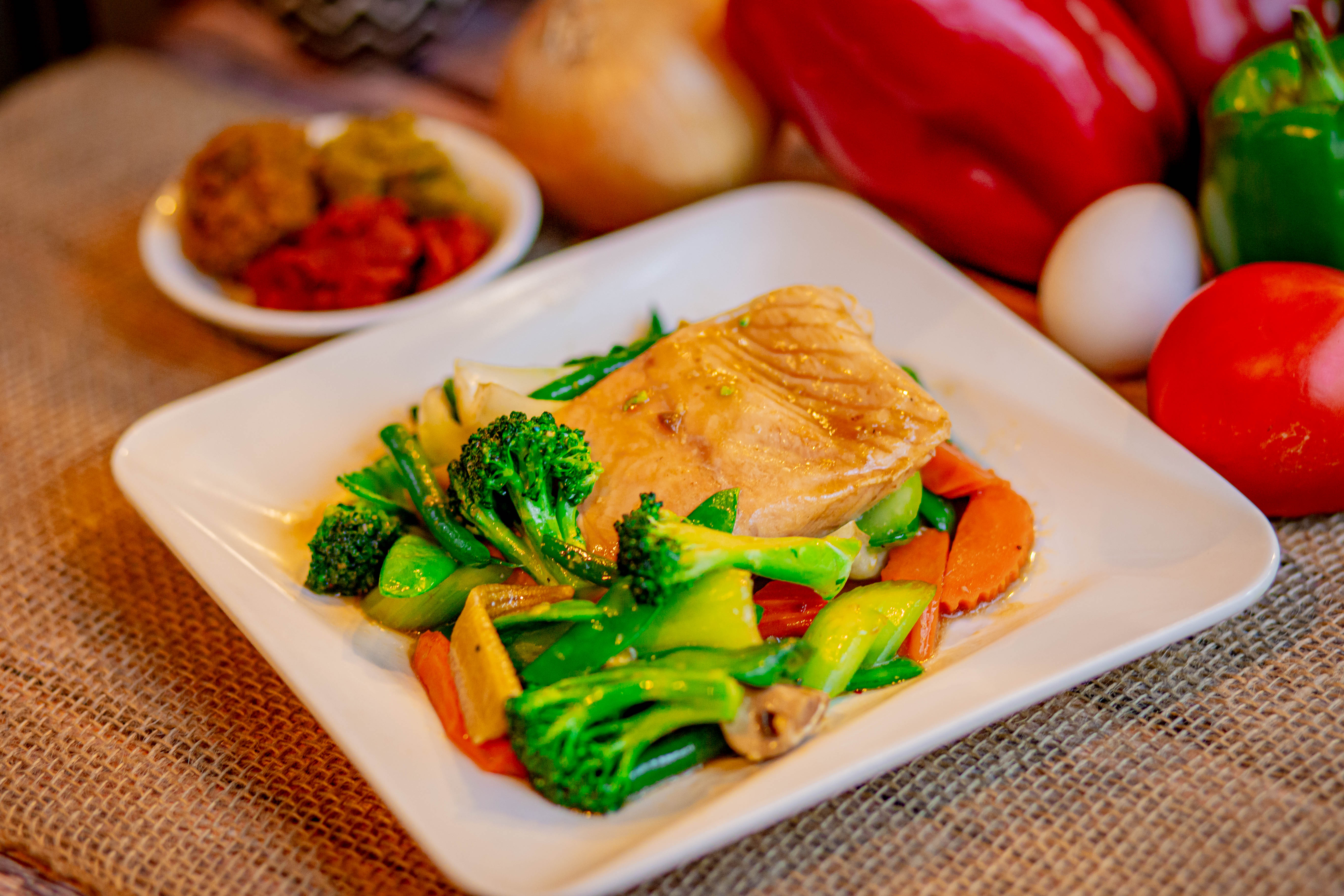 Arranged Food and Objects