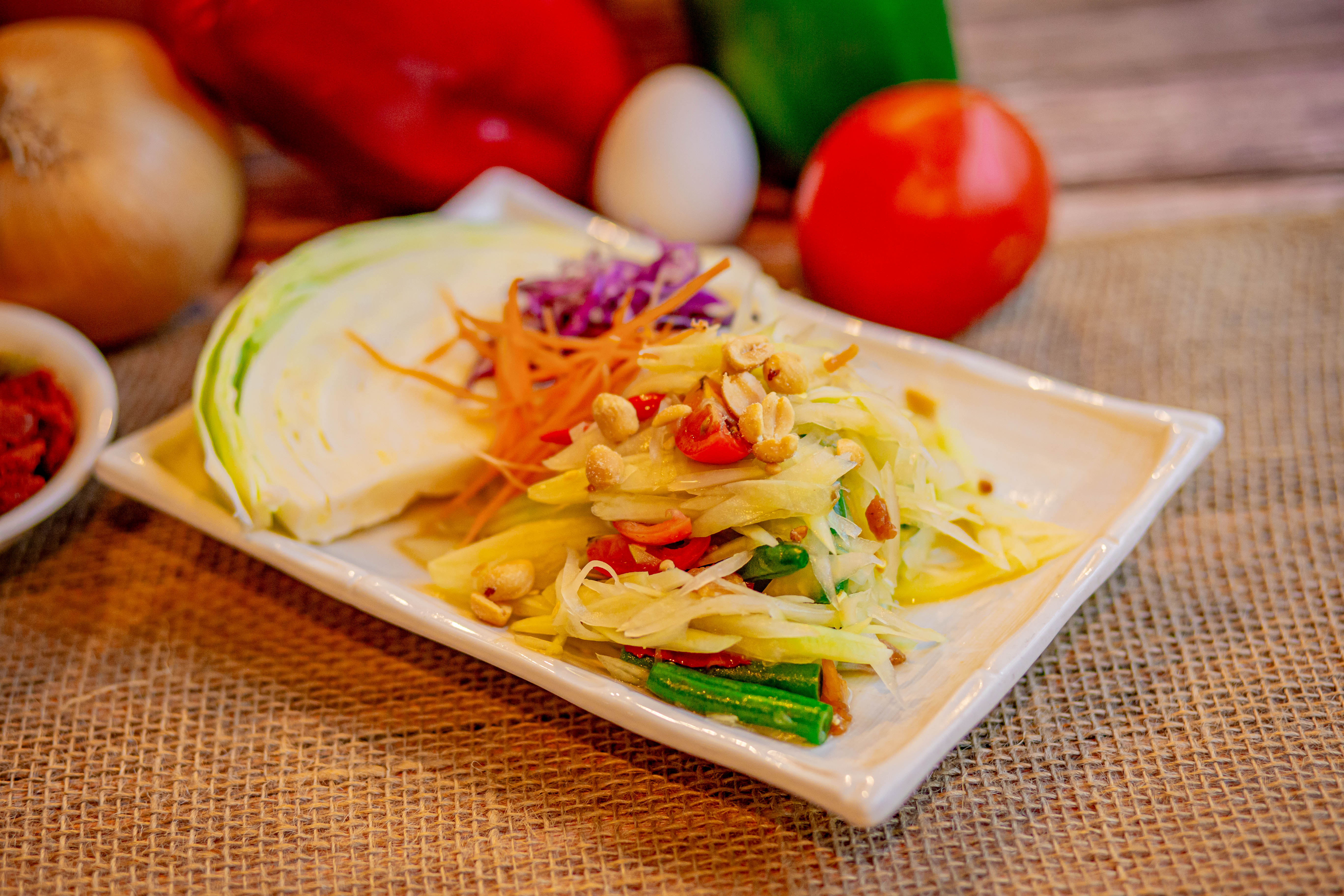 Arranged Food and Objects