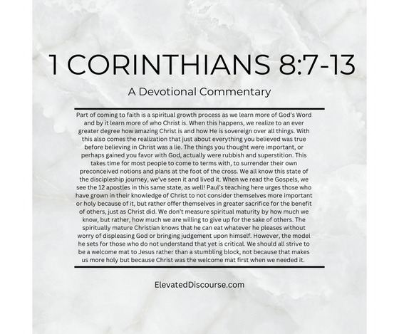 1 Corinthians 8:7-13