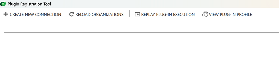 Freshly launched Plugin Registration Tool.