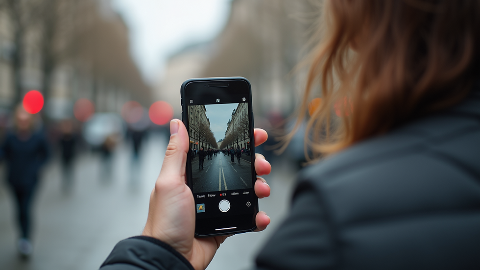 Nahaufnahme eines Smartphones, das eine mobil optimierte Website anzeigt