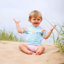 Splash About rash tops for girls with UV protection for comfortable swimming and outdoor water activities