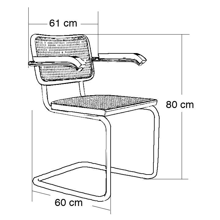 Thumbnail: CESCA CHAIR WITH ARMRESTS