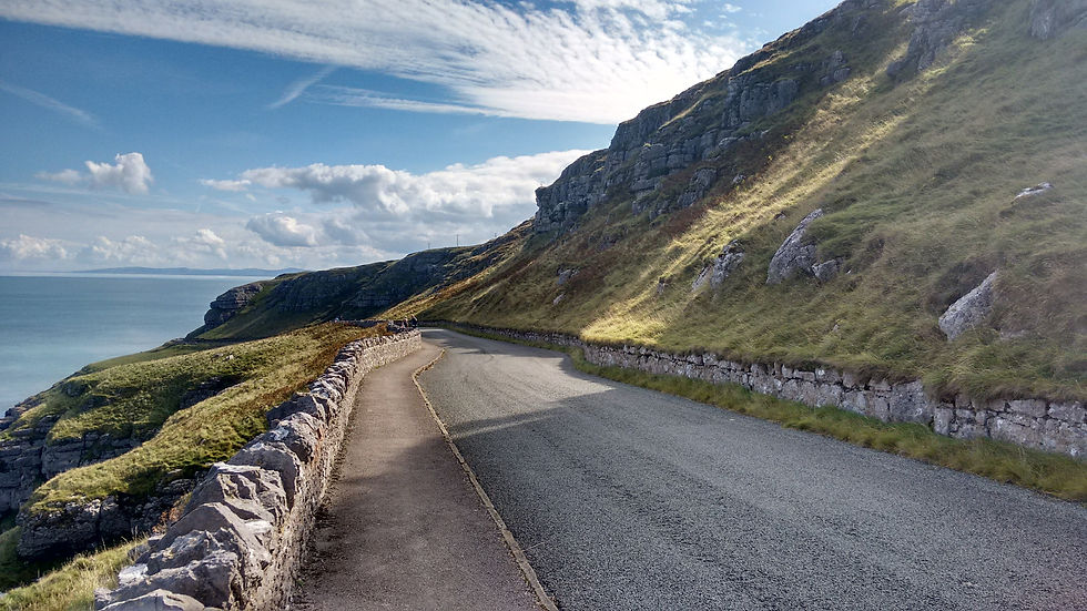 Seaside and landscape at Llandudno coastal road