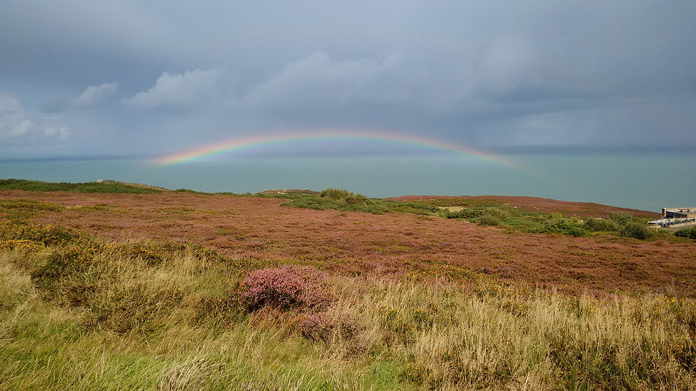 Rainbow over the sea near Dublin
