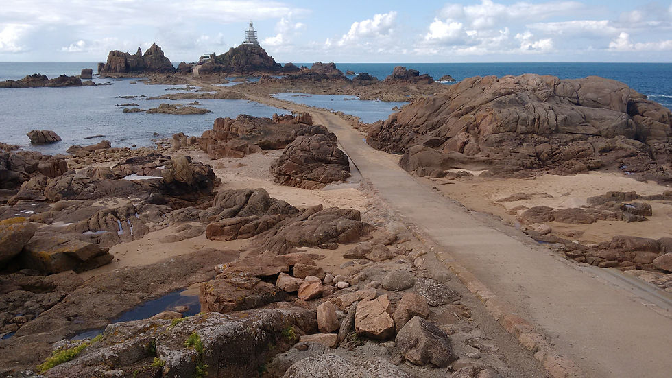 Rock formations at the coast on Jersey La Corbiere