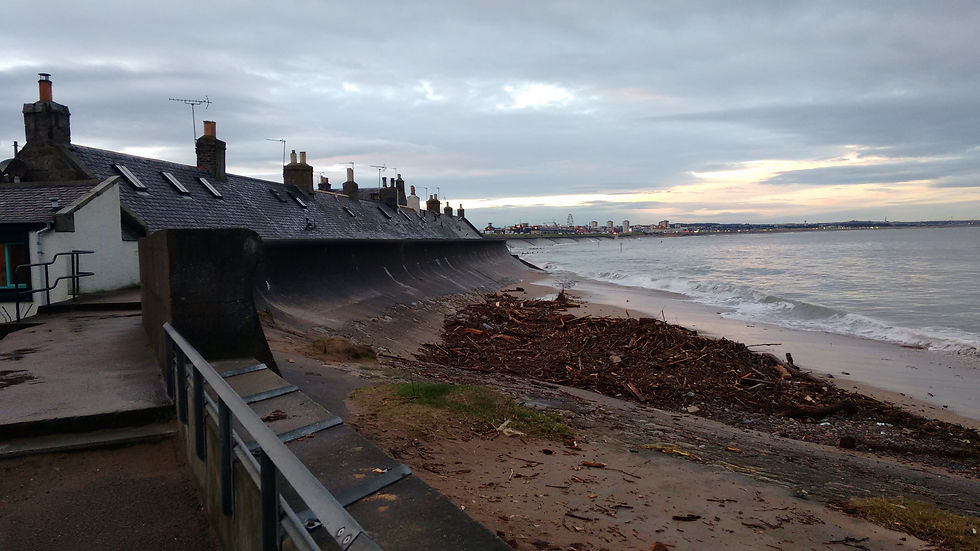 Seaside coast near Aberdeen Footdee