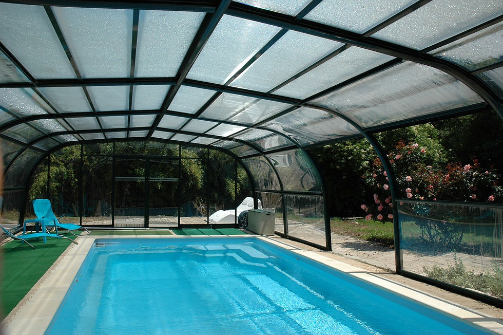 Piscine couverte découvrable