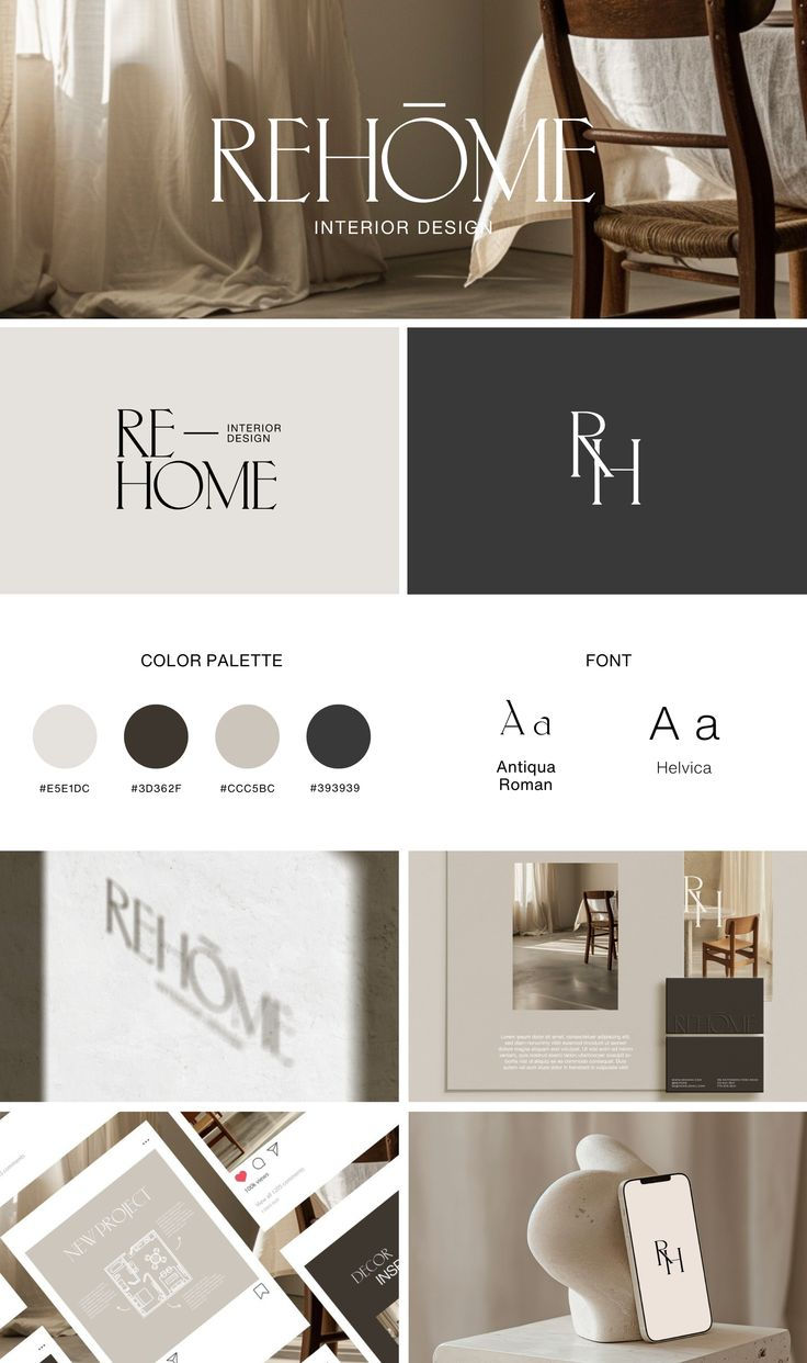 Rehōme _ Interior Design Logo and Branding